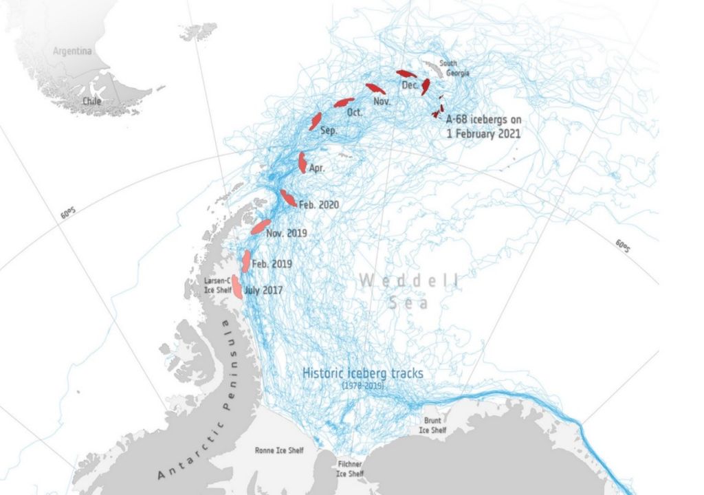 Si è sciolto l enorme iceberg A68 ecco la sua storia