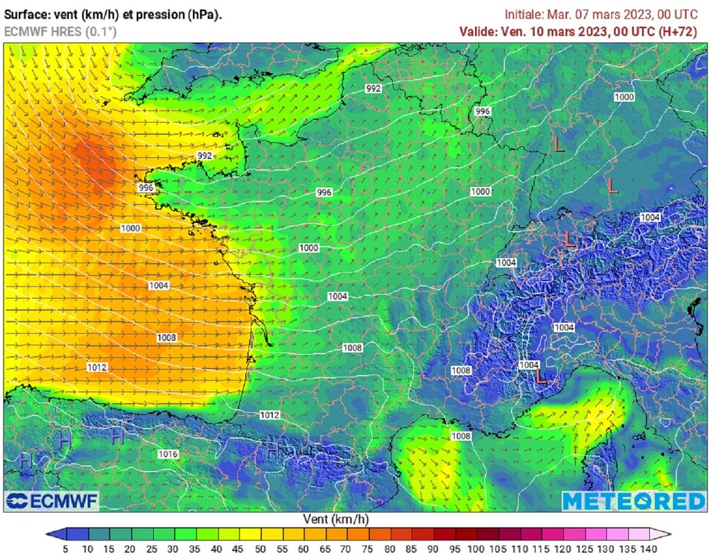 Coup de vent voire tempête le vent va souffler fort ces prochains jours