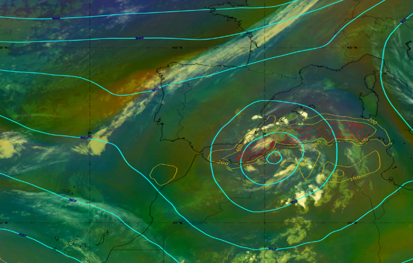 DANA con un episodio mediterráneo de lluvias intensas