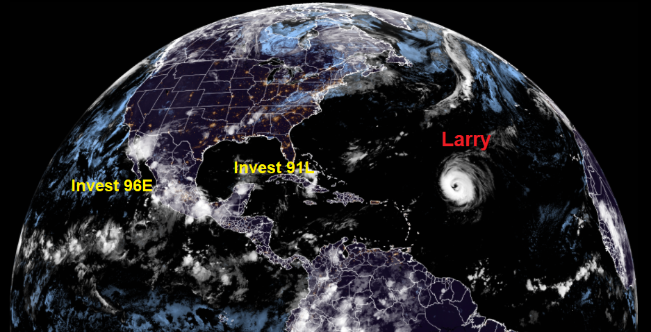 Dos Ondas Tropicales Cerca De M Xico Con Larry En El Atl Ntico