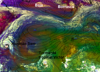 El huracán Sam y la tormenta tropical Victor se quedan solos