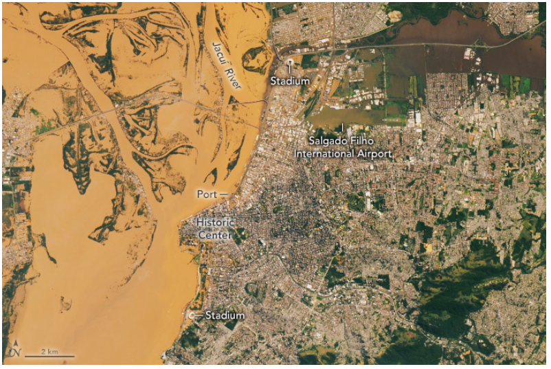 Inundaciones históricas y devastadoras azotan Porto Alegre Brasil