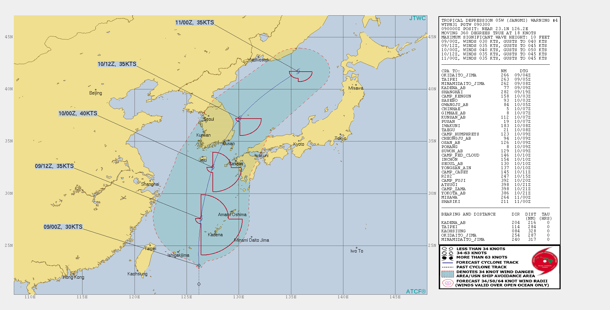 La Depresi N Tropical Jangmi Se Desplaza Hacia Jap N Y Corea Del Sur