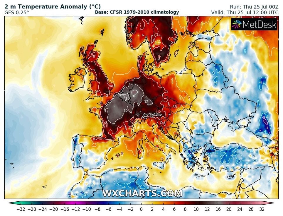 La ola de calor de julio de 2019 en Europa bate récords históricos