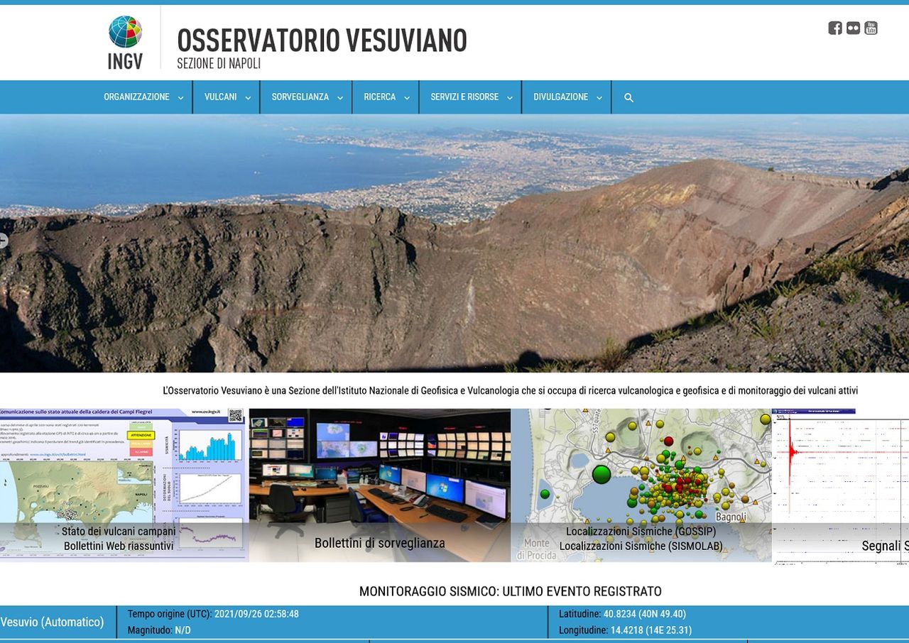 Vulcani D Italia Attivo Il Nuovo Sito Dell Osservatorio Vesuviano