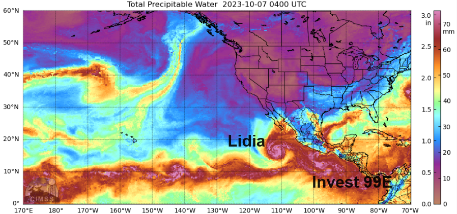 El posible huracán Lidia y la futura tormenta tropical Max amenazan con