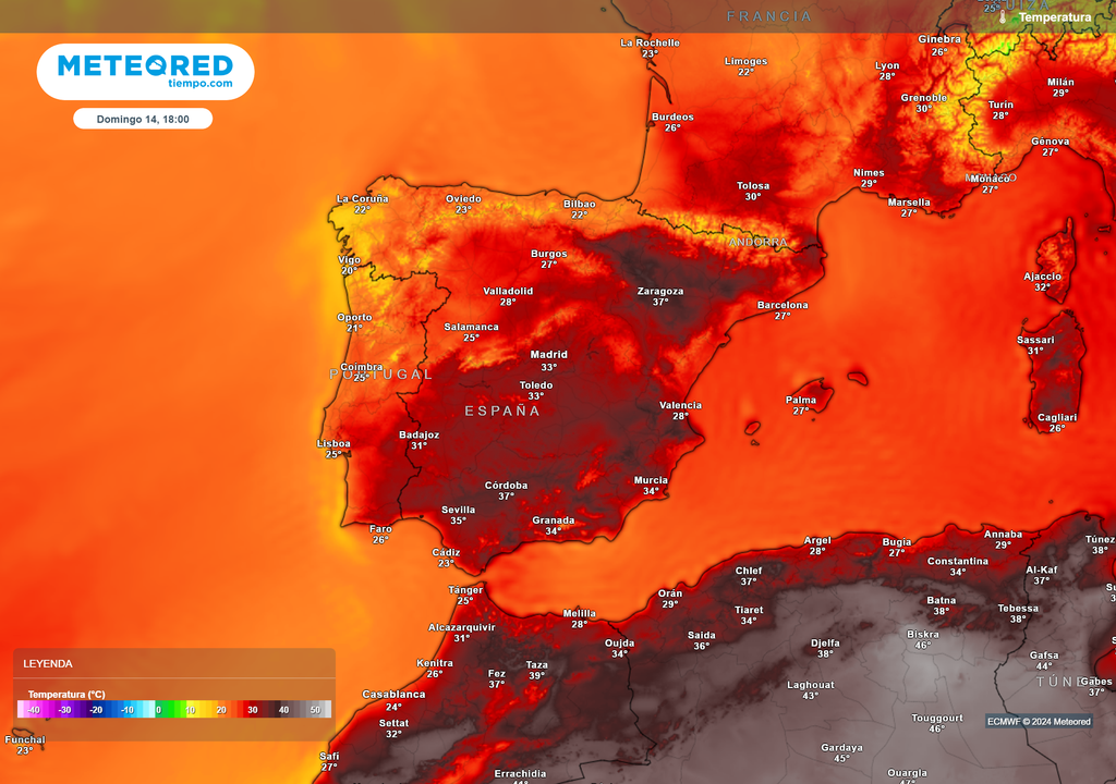 Mañana remontan las temperaturas máximas en la mitad noroeste de España