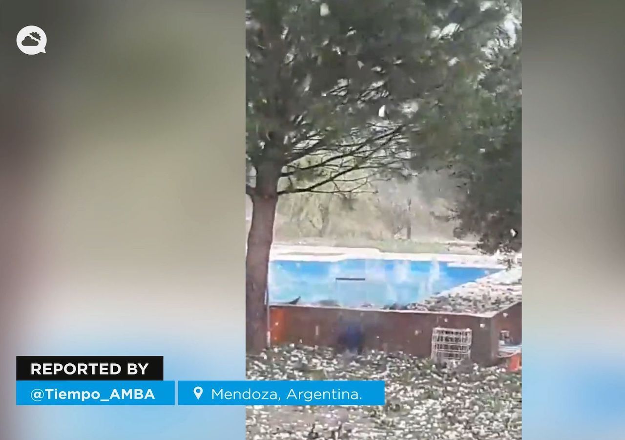 Se registra una catastrófica granizada en San Rafael Argentina