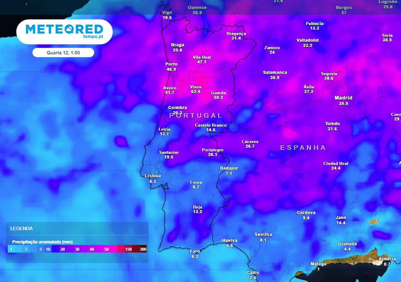 Tempo Em Portugal Para Os Pr Ximos Dias Gota Fria Causa Brusca Descida