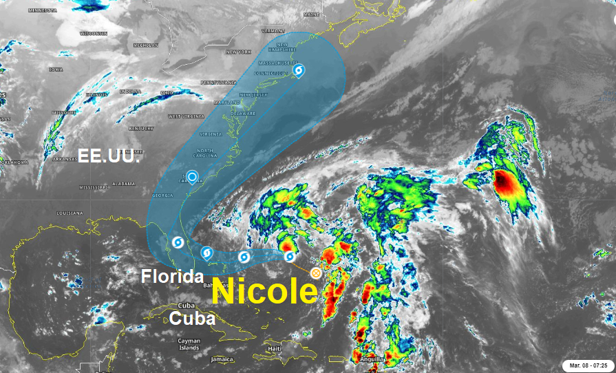 Tormenta Subtropical Nicole Ser A Hurac N Frente A La Costa Este De Florida