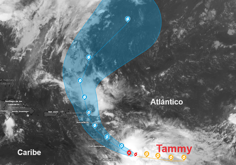 La Tormenta Tropical Tammy Podr A Llegar A Ser Hurac N E Impactar En