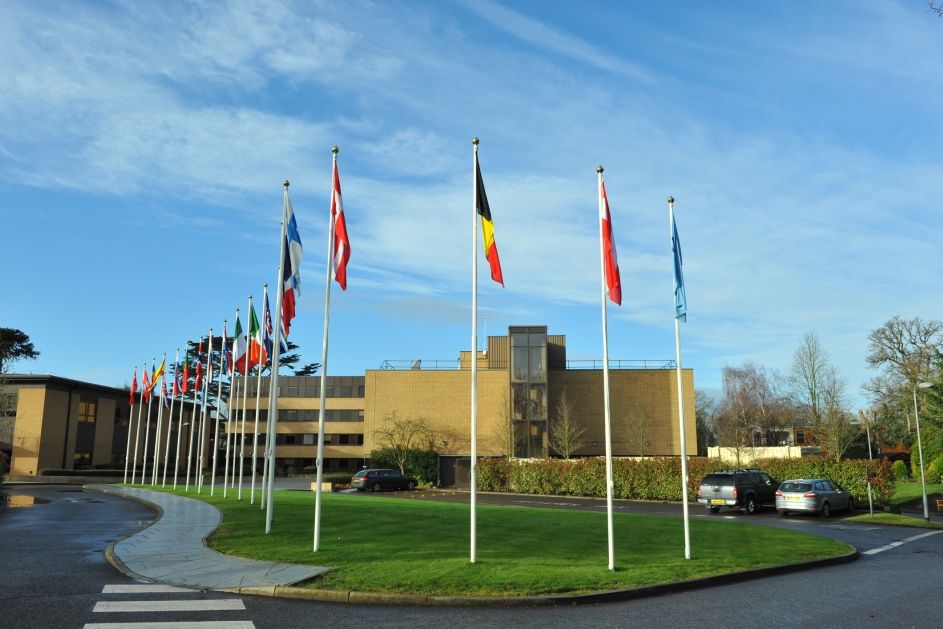Edificio del Centro Europeo de Predicción a Plazo Medio (ECMWF), en Reading (Inglaterra), donde desempeña su actual cargo Juan Garcés de Marcilla