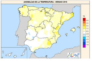Resumen climático del verano 2018, según AEMET