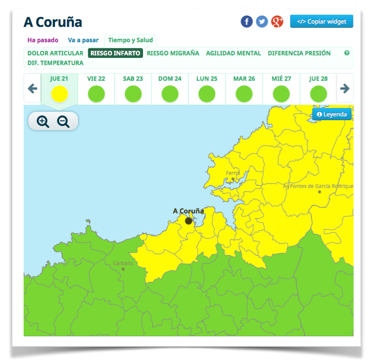 Entrevista Del Mes: 4 Gotas (Www.4Gotas.com) Figura 2.- Ejemplo de información biometeorológica, disponible en la web 4gotas.com
