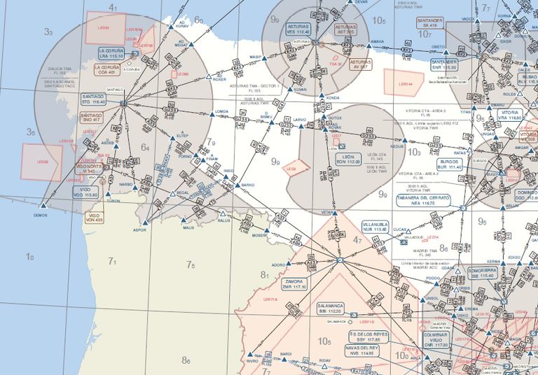 Aerovías del espacio aéreo inferior peninsular Aerovías del espacio aéreo inferior peninsular