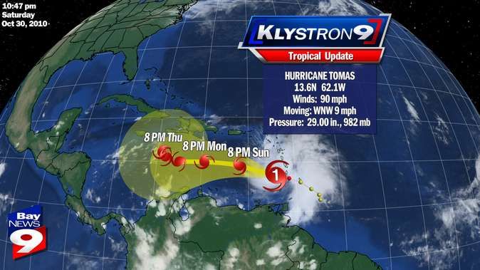 Figura 2.1: Imágenes relacionadas con Tomas en la zona Caribeña durante la temporada de huracanes de 2010.