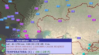 Últimos records absolutos globales registrados de temperatura durante 2012 (a 19 de febrero)