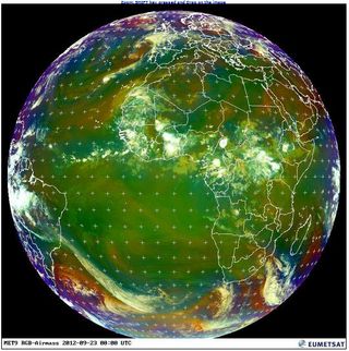 Imagen satelital de otoño