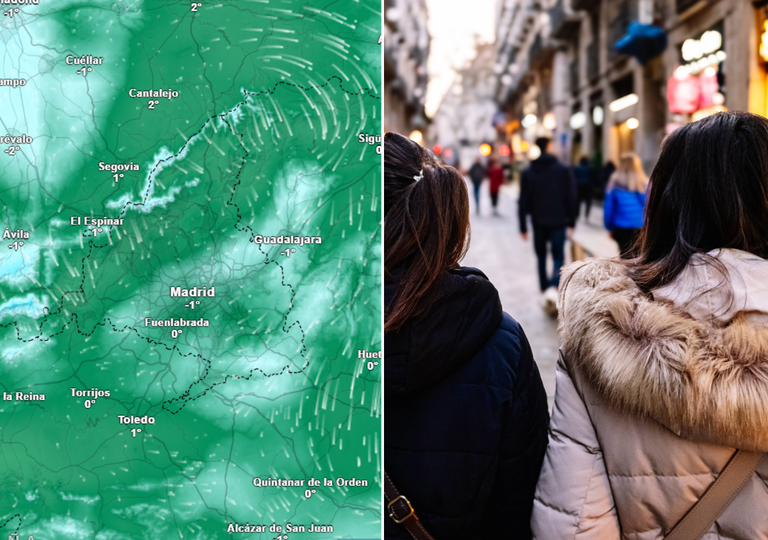 -1 ºC en la ciudad de Madrid: este será el día más frío según los mapas de Meteored