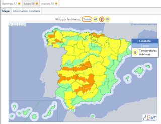 1º aviso especial por ola de calor de España en 2016