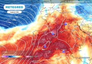 10 &ordm;C de anomal&iacute;a c&aacute;lida en Espa&ntilde;a: el modelo europeo pinta de rojo la segunda semana de junio