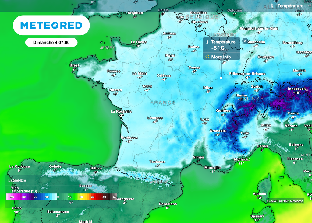 Des gelées parfois très fortes attendues dans le nord-est de la France ce dimanche matin.