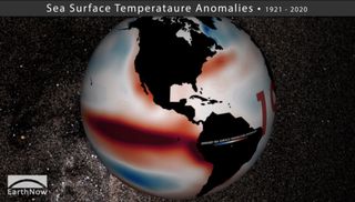 100 años de anomalías de la temperatura del agua del mar