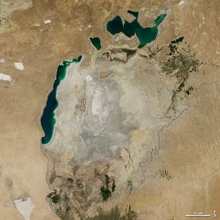 El Mar de Aral pierde a su lóbulo del Este 