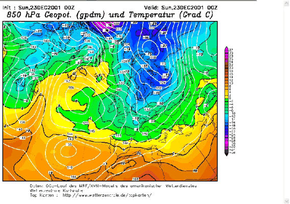 El mapa de 850 hPa