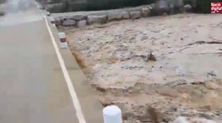 Riada repentina en torrente seco