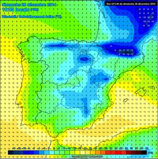 Sensación térmica para los días 28-30 de diciembre de 2014