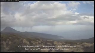 Cortinas de precipitación y nubes de evolución