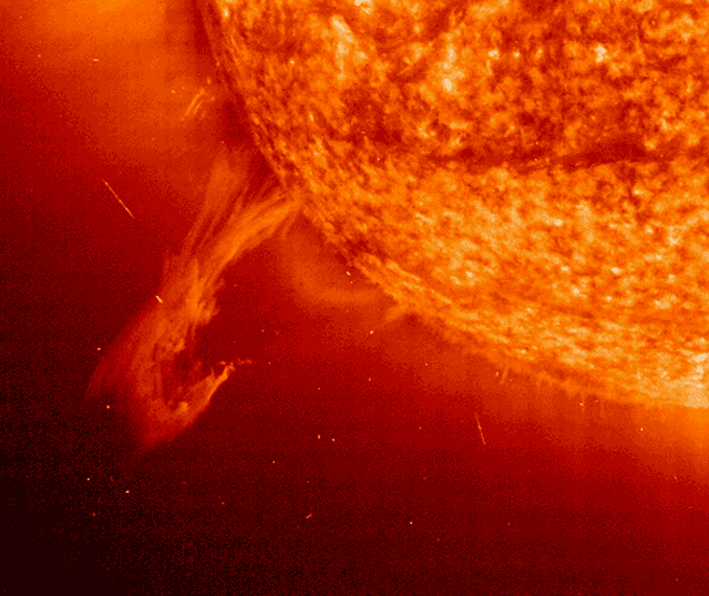 Prominencia solar rara