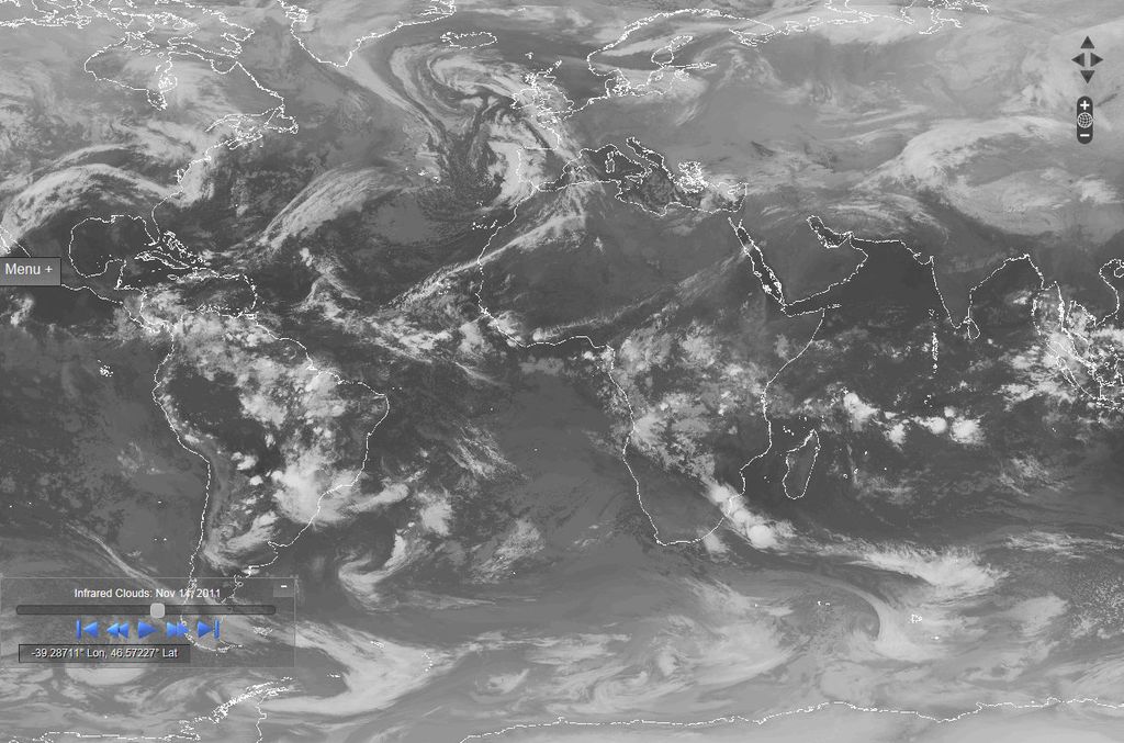 Imagen IR global histórica del 14 nov. de 2011
