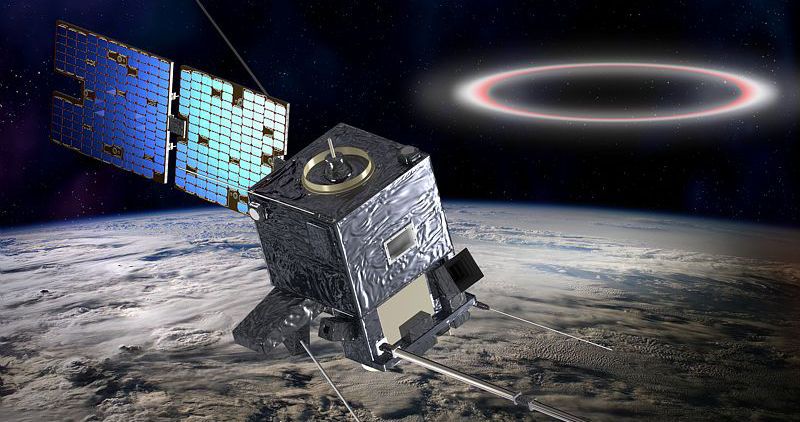 Imagen 2: Fenómenos que ocurren en la atmósfera superior de la Tierra. Créditos: CNES. Satélite TARANIS . Creditos: CNES/Ill.D. Ducros.