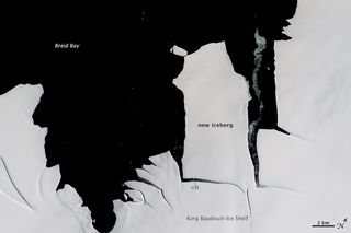 Una astilla en la plataforma de hielo del Rey Balduino