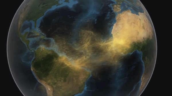 Los satélites siguen el polvo sahariano en 3D al Amazonas 