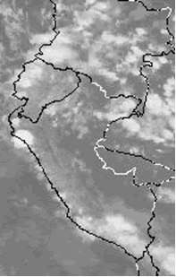 IMAGEN GOES 08 (Infrarroja) – 24 Marzo 1998, 3:00 a.m.
