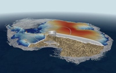 Capa de hielo sobre la Antártida Capa de hielo sobre la Antártida