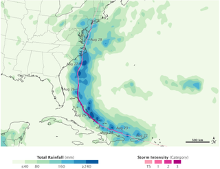 La precipitación de Irene