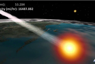 Simulación de la caída del satélite UARS sobre la Tierra