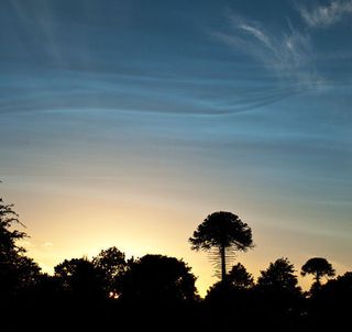 Nubes noctilucentes sobre Europa en el verano de 2011