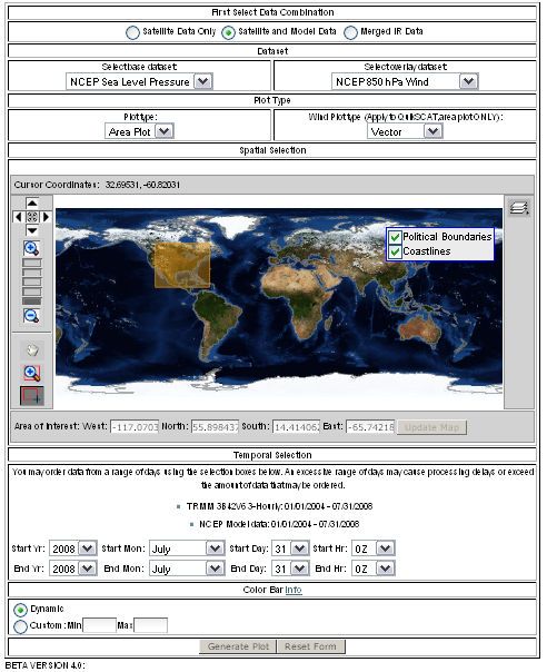 Figura 1. Interfaz de petición de imágenes y datos de la página Web considerada. Figura 1. Interfaz de petición de imágenes y datos de la página Web considerada.