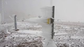 Episodio de cencellada en el observatorio atmosférico de Izaña