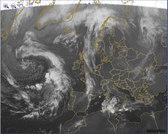 Imagen IR10.8 del MSG del 1 de noviembre de 2011 a las 06 UTC. Imagen IR10.8 del MSG del 1 de noviembre de 2011 a las 06 UTC.