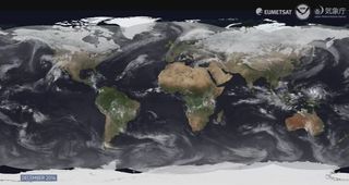 Imágenes globales mosaico de satélites