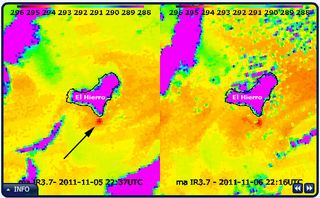 El volcán submarino de El Hierro, el satélite polar Metop-A y el canal 3.7 um