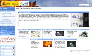Novedades en la página de AEMET: valores extremos