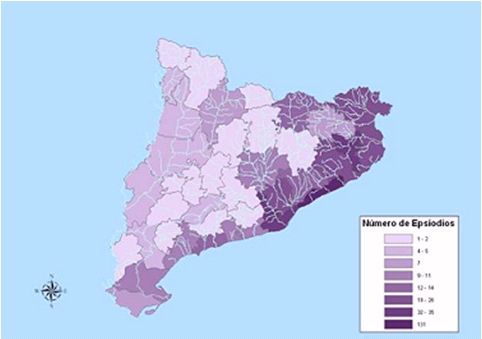Figura 4 Mapa de comarcas afectadas.