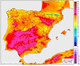 Altas temperaturas en casi toda España